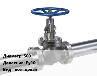 Задвижка нержавеющая 500 Ру10 кольцевая